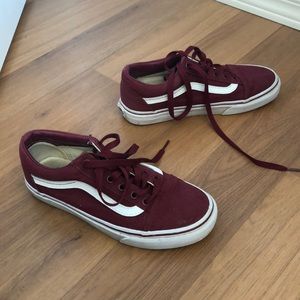 Dark red vans